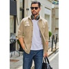 image:imageCOOFANDY Mens Long Sleeve Button Up Work Shirt Jacket with PocketsKhaki