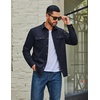 image:imageCOOFANDY Mens Long Sleeve Button Up Work Shirt Jacket with PocketsNavy Blue