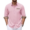 image:imageCOOFANDY Mens Dress Shirts Long Sleeve Untucked Button Down ShirtsPink