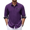 image:imageCOOFANDY Mens Dress Shirts Long Sleeve Untucked Button Down ShirtsPurple