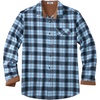 image:imageCOOFANDY Mens Flannel Shirts Long Sleeve Button Down Shirt Casual Shirts Work Shirts for MenBlueBlack Plaid