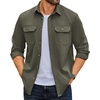 image:imageCOOFANDY Mens Long Sleeve Button Up Work Shirt Jacket with PocketsArmy Green