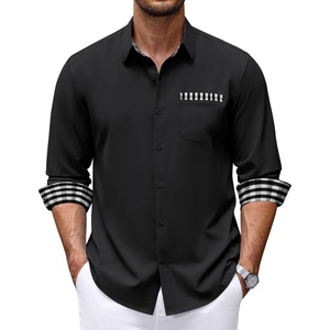 image:imageCOOFANDY Mens Dress Shirts Long Sleeve Untucked Button Down ShirtsBlack