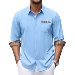 image:imageCOOFANDY Mens Dress Shirts Long Sleeve Untucked Button Down ShirtsLight Blue