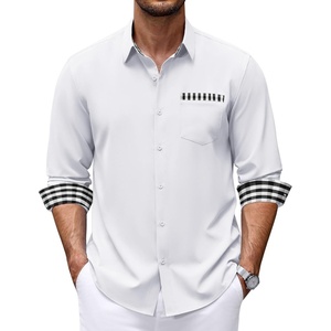 image:imageCOOFANDY Mens Dress Shirts Long Sleeve Untucked Button Down ShirtsWhite