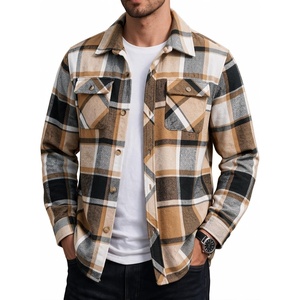 image:imageCOOFANDY Mens Flannel Shirts Plaid Jacket Casual Button Down ShirtKhaki