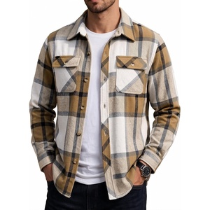 image:imageCOOFANDY Mens Flannel Shirts Plaid Jacket Casual Button Down ShirtLight Khaki