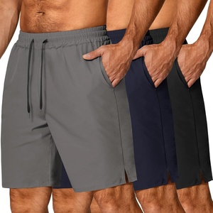 image:imageCOOFANDY Mens 3 Pack Athletic Running Shorts Gym Workout Short Quick Dry Sports Short with PocketsBlackDark GreyNavy Blue 1 Pack of 3