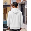 image:imageCOOFANDY Men Hoodies Sweatshirt Casual Long Sleeve Drawstring Hood PulloverAwhite
