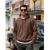 image:imageCOOFANDY Men Hoodies Sweatshirt Casual Long Sleeve Drawstring Hood PulloverBrown