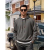 image:imageCOOFANDY Men Hoodies Sweatshirt Casual Long Sleeve Drawstring Hood PulloverDark Grey