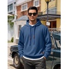 image:imageCOOFANDY Men Hoodies Sweatshirt Casual Long Sleeve Drawstring Hood PulloverDenim Blue