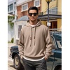 image:imageCOOFANDY Men Hoodies Sweatshirt Casual Long Sleeve Drawstring Hood PulloverKhaki