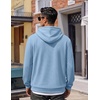 image:imageCOOFANDY Men Hoodies Sweatshirt Casual Long Sleeve Drawstring Hood PulloverLight Blue