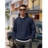 image:imageCOOFANDY Men Hoodies Sweatshirt Casual Long Sleeve Drawstring Hood PulloverNavy Blue