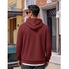 image:imageCOOFANDY Men Hoodies Sweatshirt Casual Long Sleeve Drawstring Hood PulloverWine Red