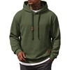 image:imageCOOFANDY Men Hoodies Sweatshirt Casual Long Sleeve Drawstring Hood PulloverArmy Green