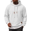 image:imageCOOFANDY Men Hoodies Sweatshirt Casual Long Sleeve Drawstring Hood PulloverAwhite
