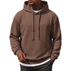 image:imageCOOFANDY Men Hoodies Sweatshirt Casual Long Sleeve Drawstring Hood PulloverBrown