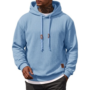 image:imageCOOFANDY Men Hoodies Sweatshirt Casual Long Sleeve Drawstring Hood PulloverLight Blue