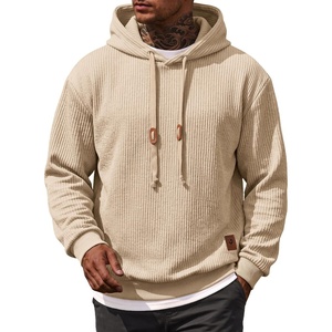 image:imageCOOFANDY Men Hoodies Sweatshirt Casual Long Sleeve Drawstring Hood PulloverLight Khaki