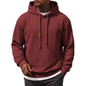 image:imageCOOFANDY Men Hoodies Sweatshirt Casual Long Sleeve Drawstring Hood PulloverWine Red