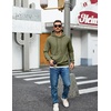 image:imageCOOFANDY Mens Hoodie Pullover Hooded Sweatshirt Casual Long Sleeve FashionArmy Green