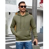 image:imageCOOFANDY Mens Hoodie Pullover Hooded Sweatshirt Casual Long Sleeve FashionArmy Green