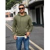 image:imageCOOFANDY Mens Hoodie Pullover Hooded Sweatshirt Casual Long Sleeve FashionArmy Green