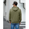 image:imageCOOFANDY Mens Hoodie Pullover Hooded Sweatshirt Casual Long Sleeve FashionArmy Green