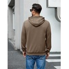 image:imageCOOFANDY Mens Hoodie Pullover Hooded Sweatshirt Casual Long Sleeve FashionBrown