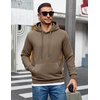 image:imageCOOFANDY Mens Hoodie Pullover Hooded Sweatshirt Casual Long Sleeve FashionBrown