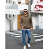 image:imageCOOFANDY Mens Hoodie Pullover Hooded Sweatshirt Casual Long Sleeve FashionBrown