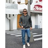 image:imageCOOFANDY Mens Hoodie Pullover Hooded Sweatshirt Casual Long Sleeve FashionDark Gray