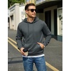 image:imageCOOFANDY Mens Hoodie Pullover Hooded Sweatshirt Casual Long Sleeve FashionDark Gray