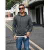 image:imageCOOFANDY Mens Hoodie Pullover Hooded Sweatshirt Casual Long Sleeve FashionDark Gray