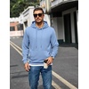 image:imageCOOFANDY Mens Hoodie Pullover Hooded Sweatshirt Casual Long Sleeve FashionLight Blue