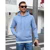 image:imageCOOFANDY Mens Hoodie Pullover Hooded Sweatshirt Casual Long Sleeve FashionLight Blue
