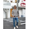 image:imageCOOFANDY Mens Hoodie Pullover Hooded Sweatshirt Casual Long Sleeve FashionLight Gray