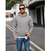 image:imageCOOFANDY Mens Hoodie Pullover Hooded Sweatshirt Casual Long Sleeve FashionLight Gray