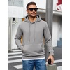 image:imageCOOFANDY Mens Hoodie Pullover Hooded Sweatshirt Casual Long Sleeve FashionLight Gray