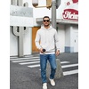 image:imageCOOFANDY Mens Hoodie Pullover Hooded Sweatshirt Casual Long Sleeve FashionWhite