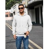 image:imageCOOFANDY Mens Hoodie Pullover Hooded Sweatshirt Casual Long Sleeve FashionWhite