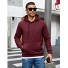 image:imageCOOFANDY Mens Hoodie Pullover Hooded Sweatshirt Casual Long Sleeve FashionWine Red