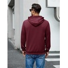 image:imageCOOFANDY Mens Hoodie Pullover Hooded Sweatshirt Casual Long Sleeve FashionWine Red