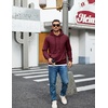 image:imageCOOFANDY Mens Hoodie Pullover Hooded Sweatshirt Casual Long Sleeve FashionWine Red