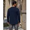 image:imageCOOFANDY Mens Long Sleeve TShirt Cotton Blend T Shirts Casual Crew Neck Basic Tee Soft Classic Regular Fit TshirtsBlackBlue VioletLight Khaki 3 Pack