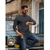 image:imageCOOFANDY Mens Long Sleeve TShirt Cotton Blend T Shirts Casual Crew Neck Basic Tee Soft Classic Regular Fit TshirtsBlackWhiteDark Gray 3 Pack