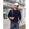 image:imageCOOFANDY Mens Long Sleeve TShirt Cotton Blend T Shirts Casual Crew Neck Basic Tee Soft Classic Regular Fit TshirtsBlue Violet