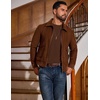 image:imageCOOFANDY Mens Long Sleeve TShirt Cotton Blend T Shirts Casual Crew Neck Basic Tee Soft Classic Regular Fit TshirtsBrown